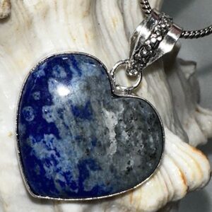 Lapis Lazuli Natural Gemstone handmade heart pendant